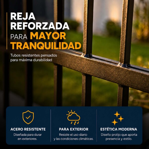 Cerco Reja Perimetral Seguridad Hierro Panel 2,40m x 1,80m Color Negro