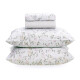 Juego de cama 2 PLAZA Karsten 100 % algodón de 160 hilos (4 piezas) NATALIE