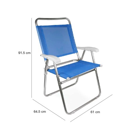 Reposera Alta Plegable en Aluminio Mor Master Plus Fashion Azul
