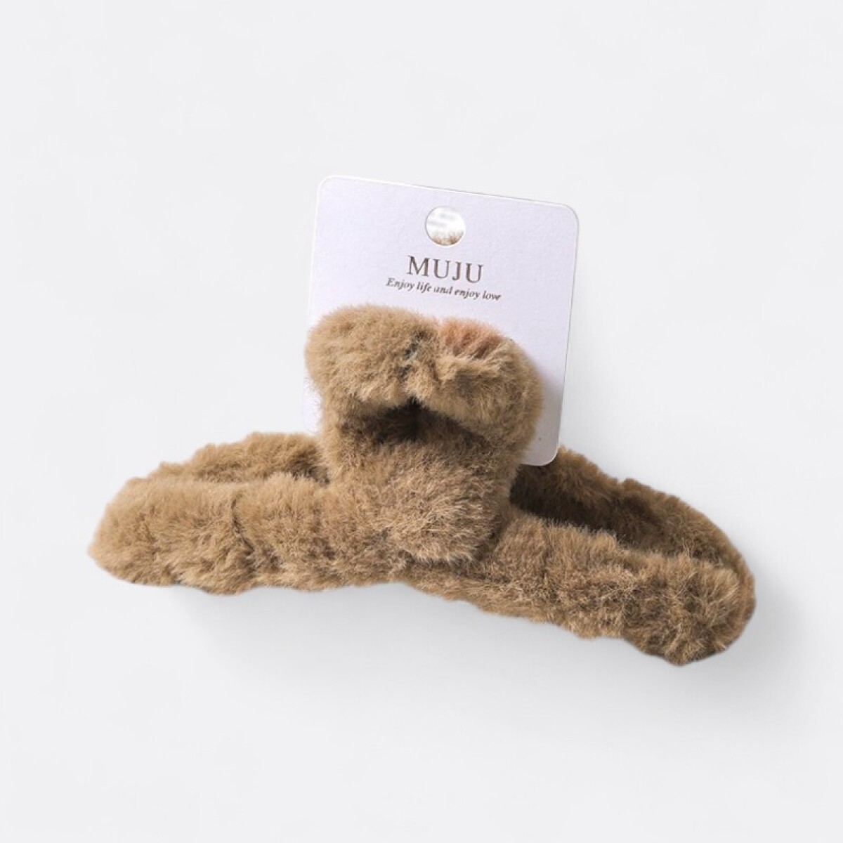 Pinza Para Cabello Textil - Marrón 