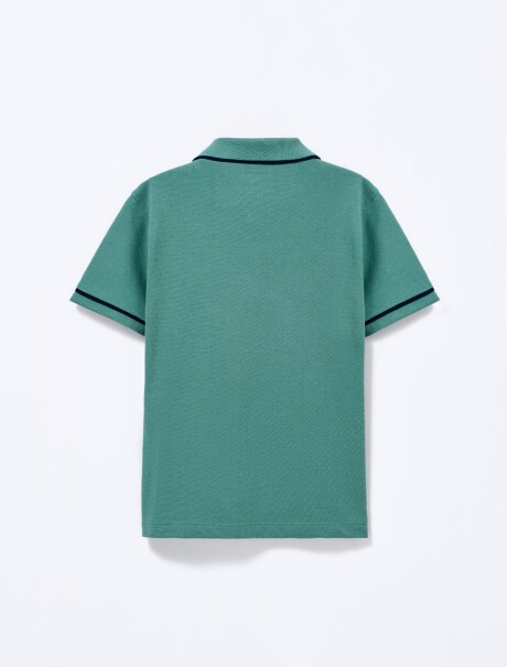 CAMISA DE CUELLO CON ESTAMPADO VERDE