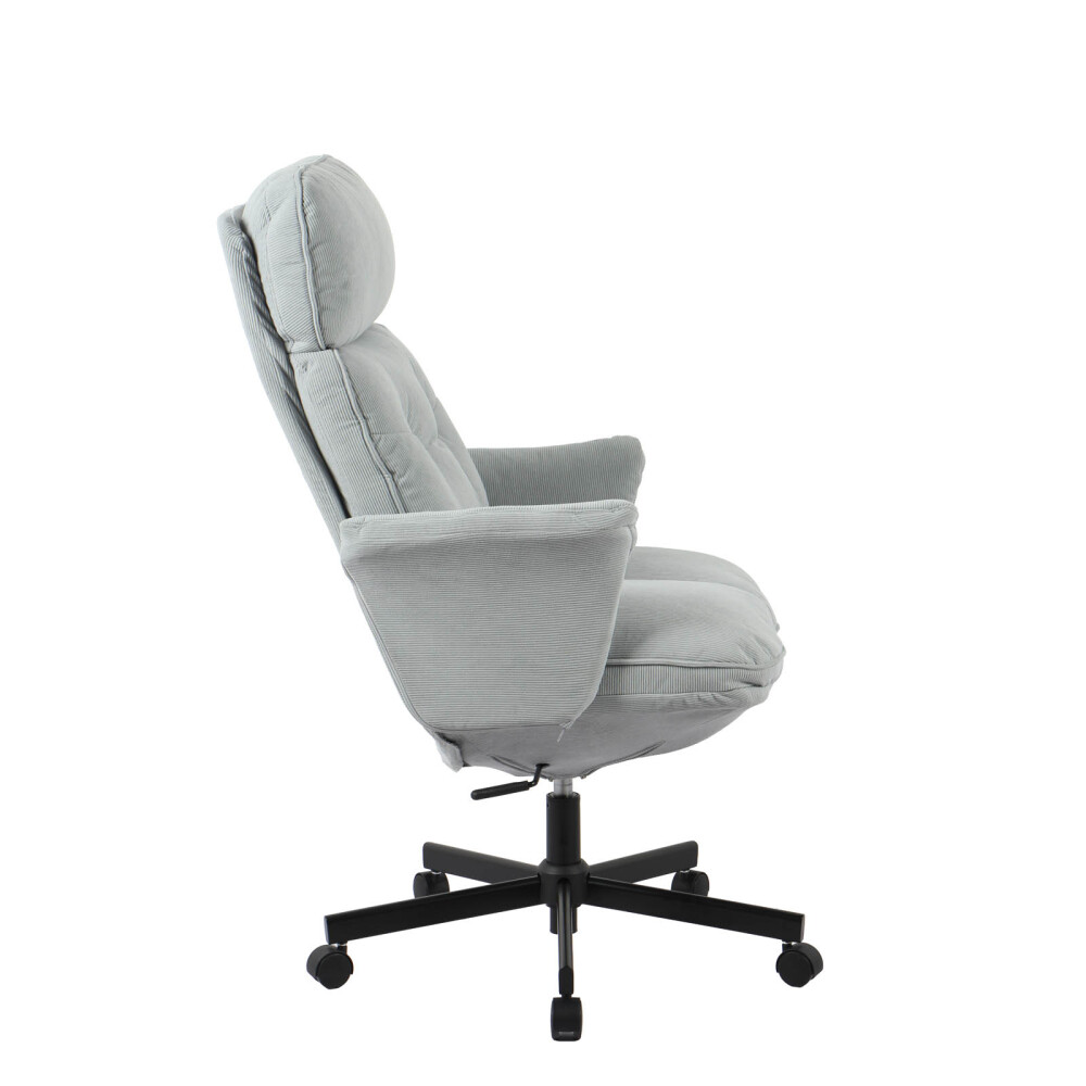 SILLA DE OFICINA GERENCIAL TELA-Y-METAL GRIS CICERÓN