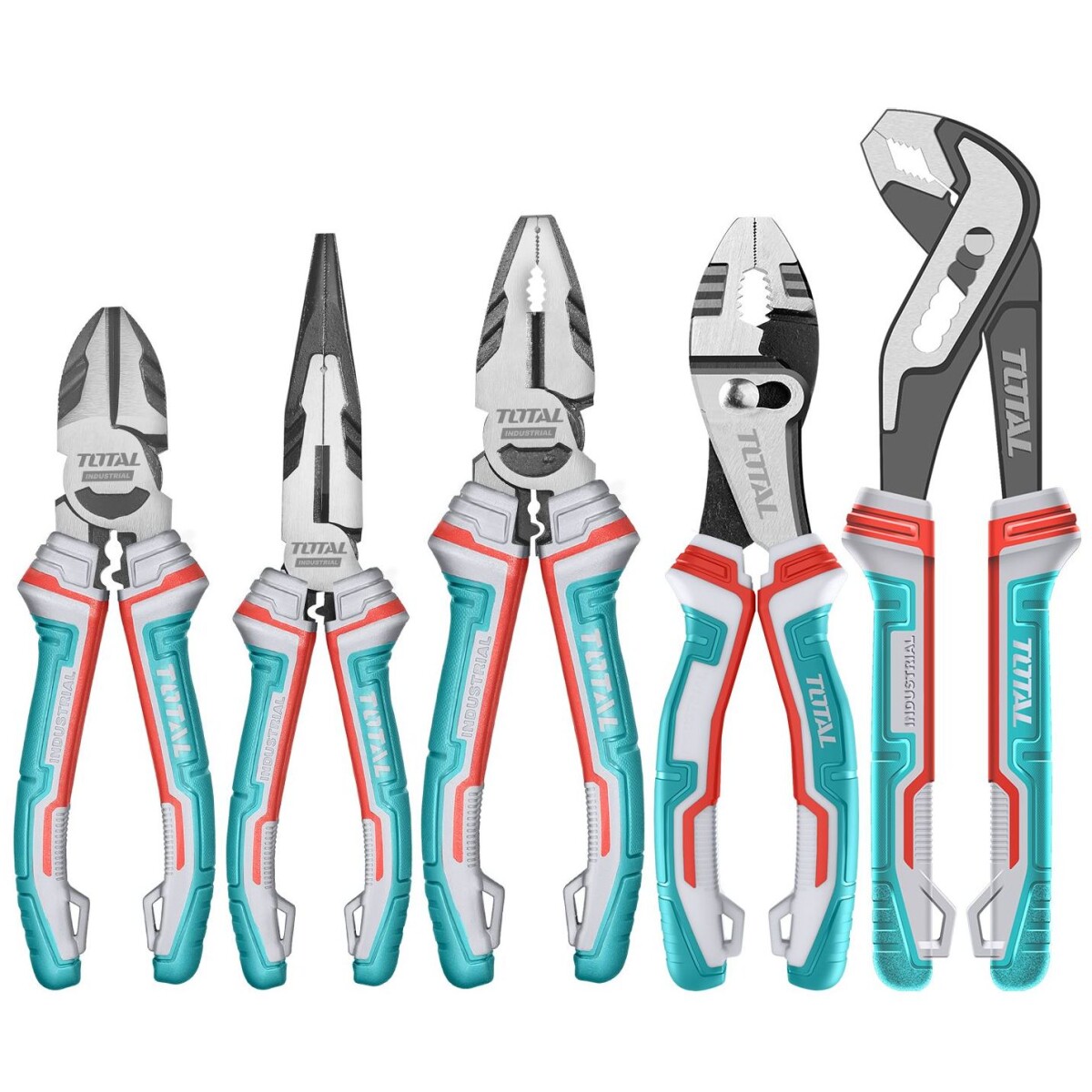 Set De 5 Alicates / Pinzas - Industrial, Alto Torque 