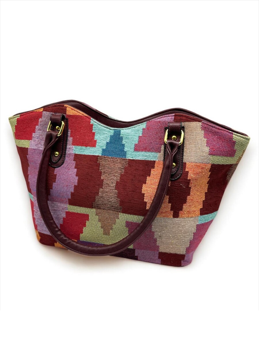 Cartera Lux Ethnic A - Bordeaux 