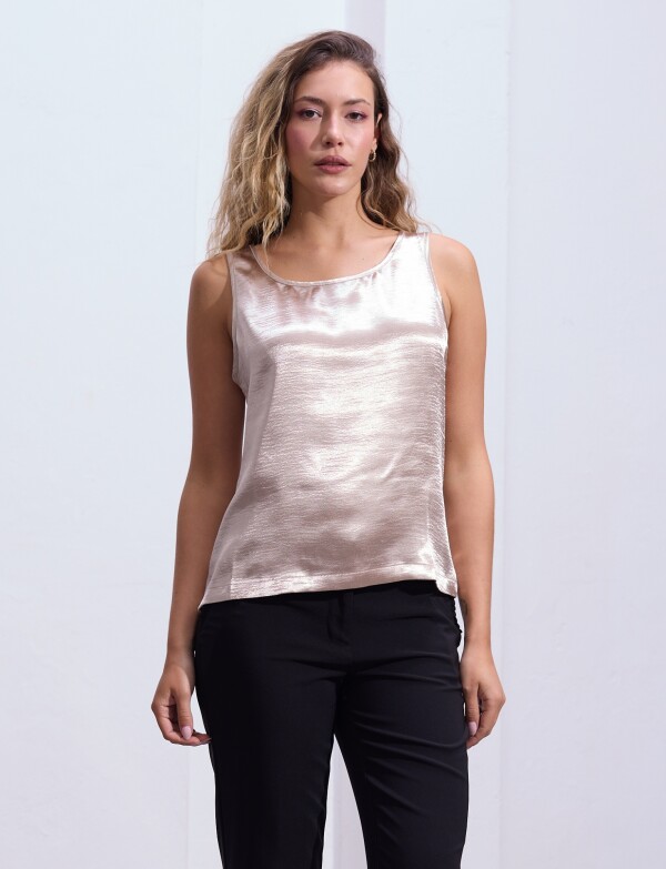 Blusa Saten DORADO
