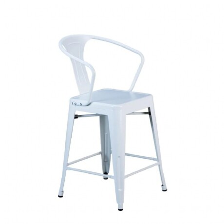 SILLA TOLIX METALICA CON POSABRAZOS Silla Tolix Metálica Con Posabrazos Blanca
