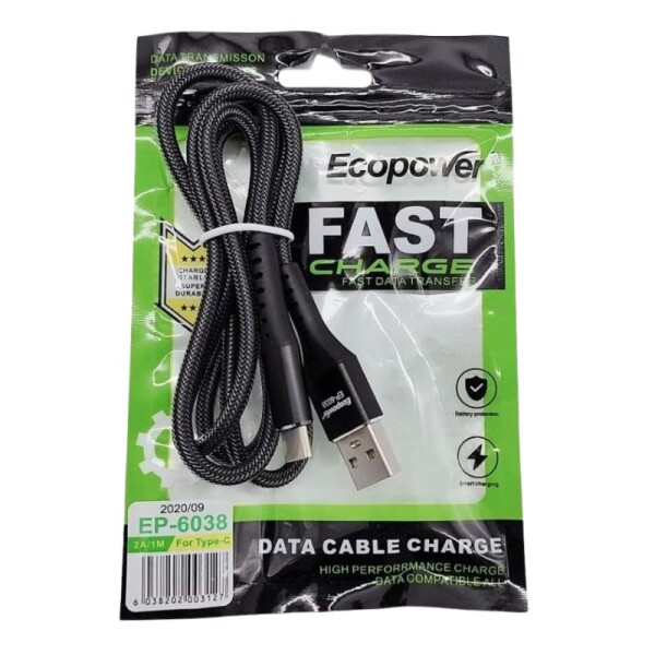Cable Ecopower USB / USB-C 1M Cable Ecopower USB / USB-C 1M
