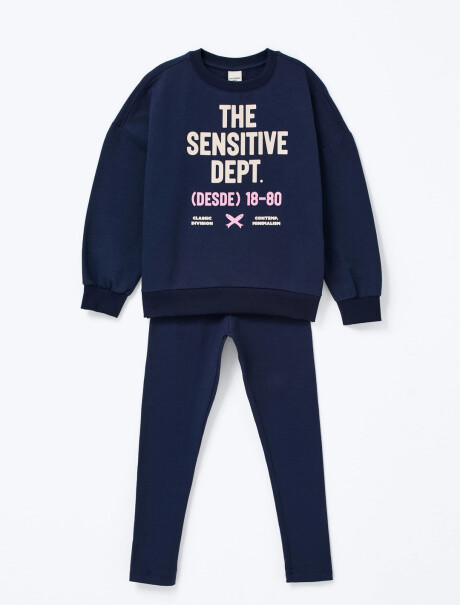 CONJUNTO INFANTIL CON ESTAMPA AZUL