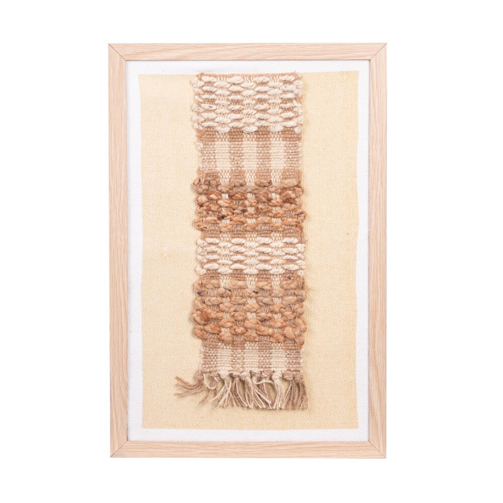 CUADRO DECORATIVO YUTE-Y-ALGODON NATURAL-BEIGE JUDE