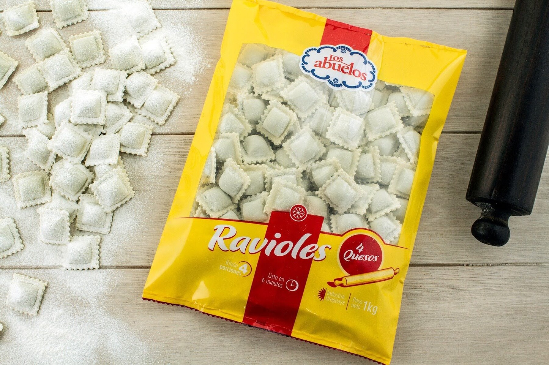 RAVIOLES 4 QUESOS LOS ABUELOS 1KG 