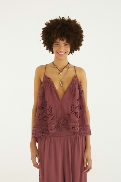 BLUSA Bordo