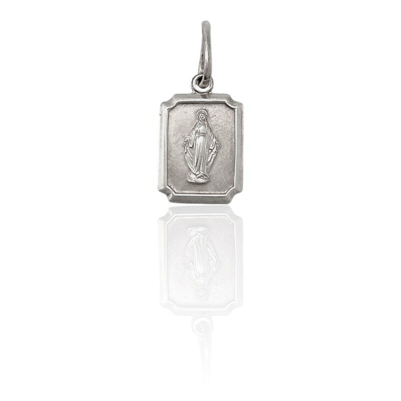 Dije Medalla Virgen Milagrosa-Plata 925-Sin Piedra-CP3022 sinpiedra