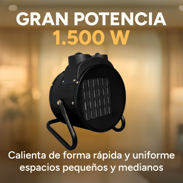 Caloventilador Cañon 2000W Eléctrico Potente 3 Modos Estufa Variante Color Negro