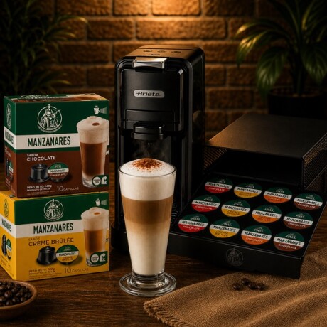 Kit Cafetera Multicapsulas Ariete Espresso + Combo Manzanares 001