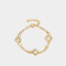 Pulseras Flexibles Pulsera Multicadena Con Dije - Dorado