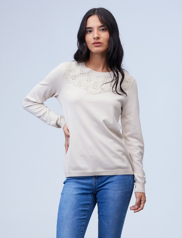 Buzo Bordado BEIGE