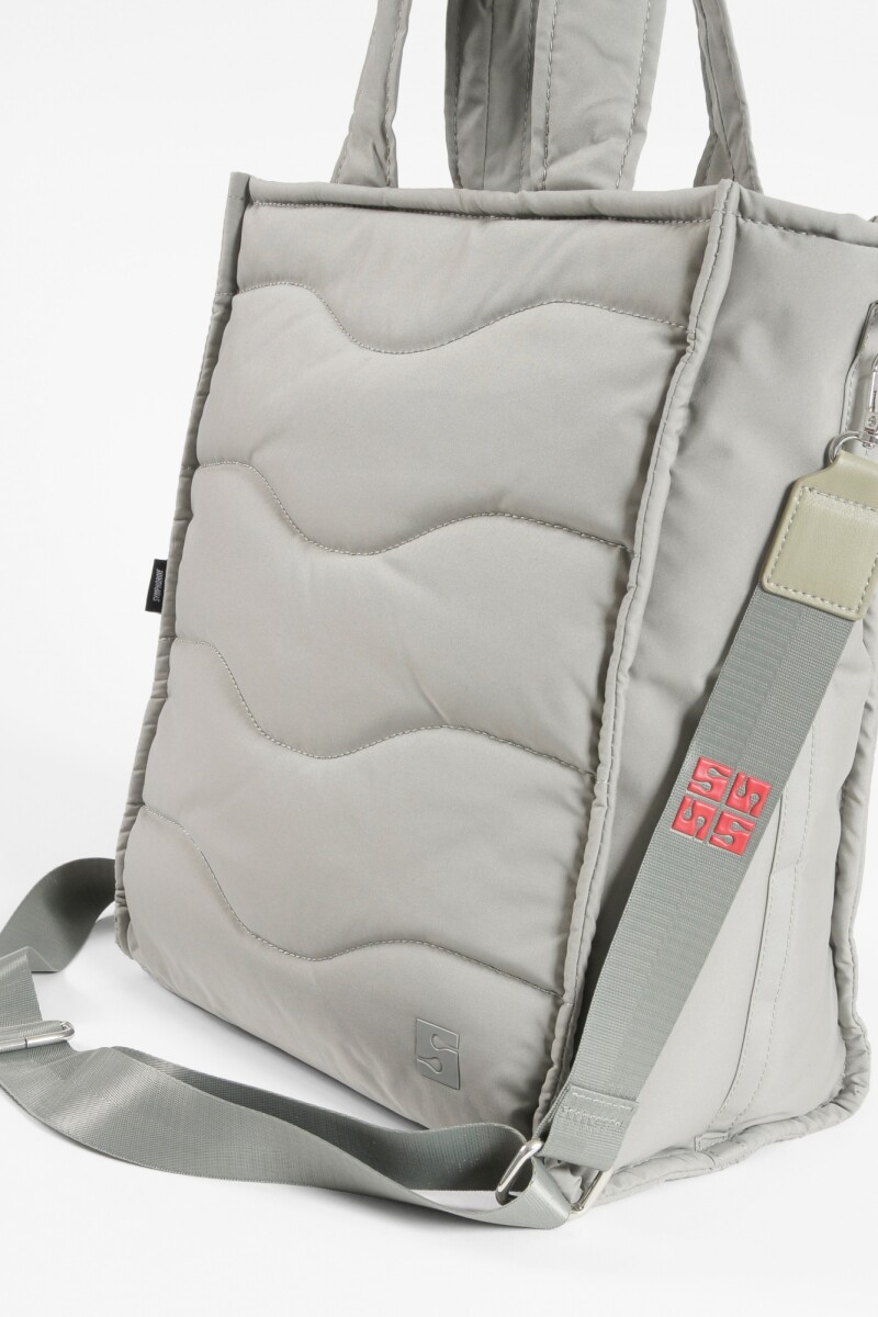 Shopper pespunte puffy verde