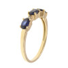 Anillo de oro amarillo 18k con zafiros y brillantes N8902 Anillo de oro amarillo 18k con zafiros y brillantes N8902