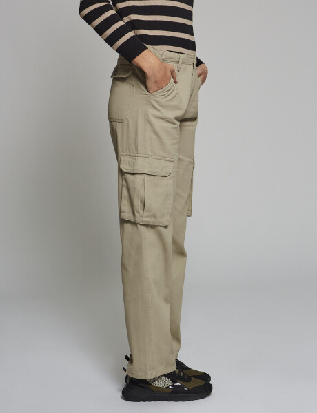 Pantalon cargo beige