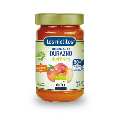Mermelada durazno s/azúcar 340gr Los Nietitos Mer Durazno 0% Los Nieti 340g