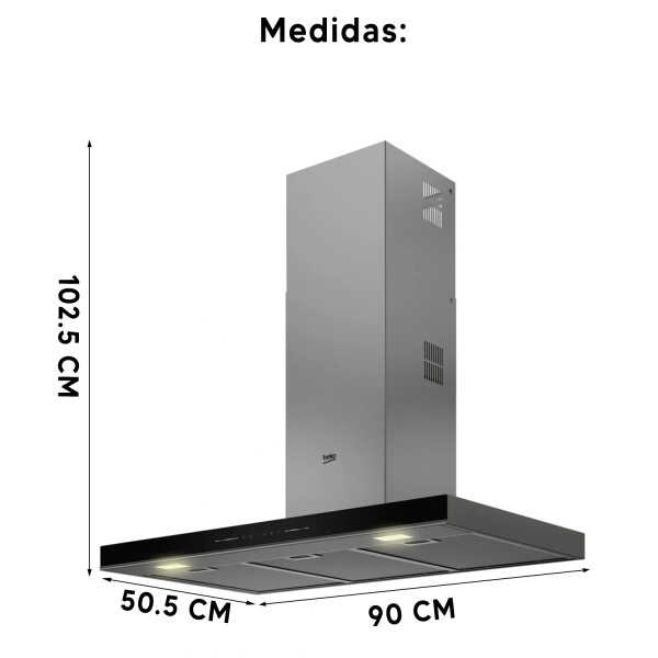 Campana De Cocina Beko 90cm Led Bhcb96641bbhs CAMPANA BEKO 90CM BHCB96641BBHS