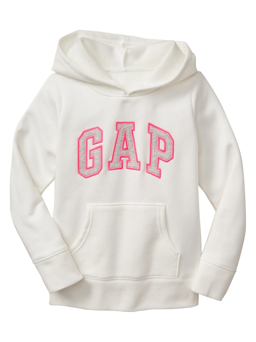 Canguro Logo Gap Con Felpa Niña - New Off White Opt2 