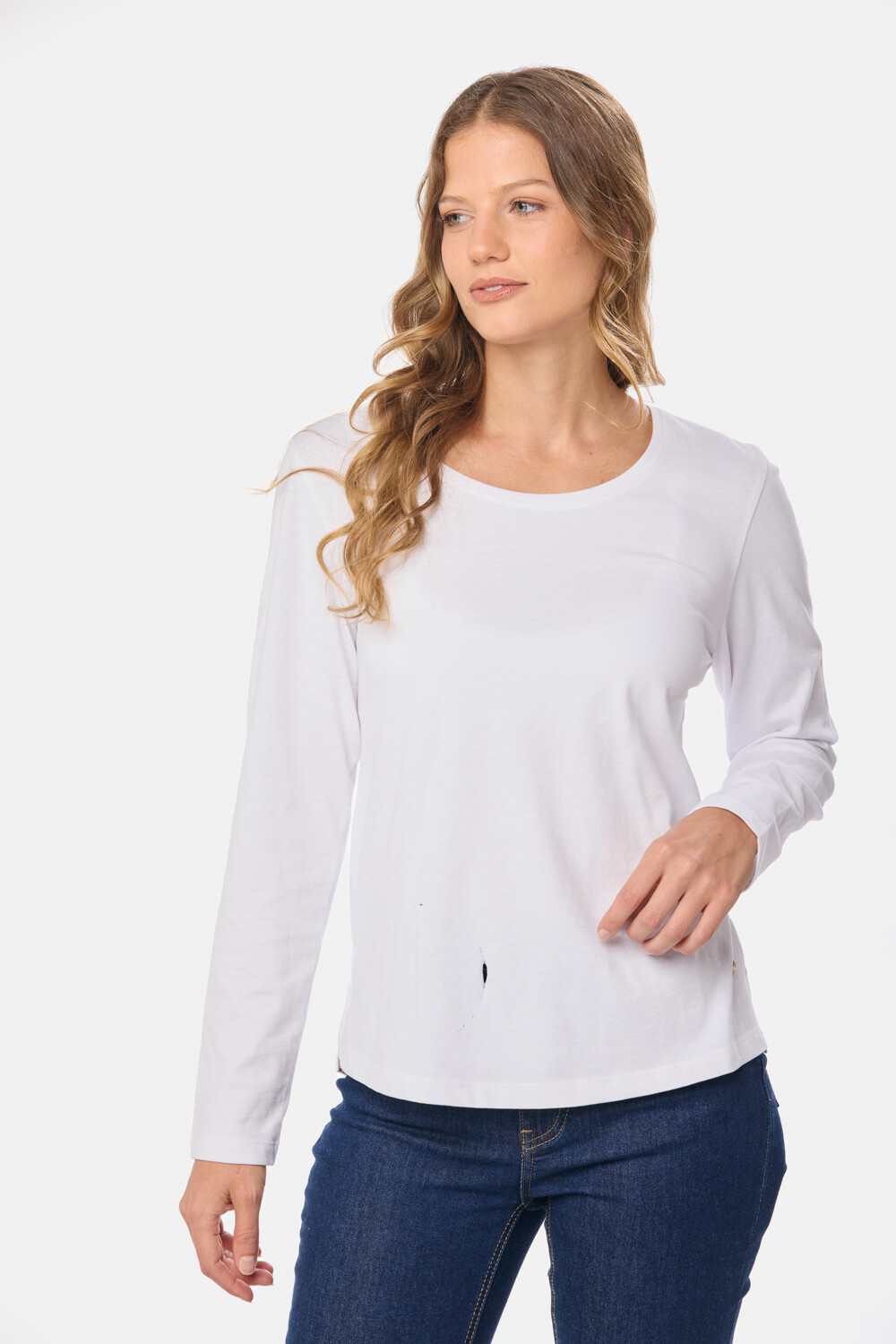 REMERA LISA MANGA LARGA Blanco