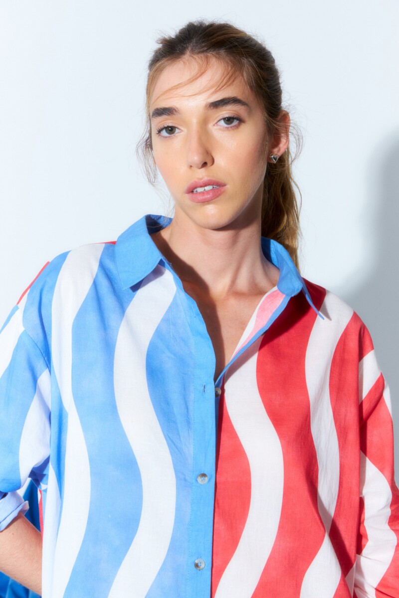 Túnica estampada multicolor