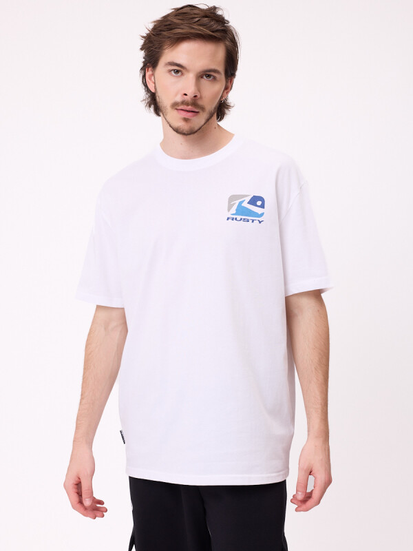 T-SHIRT KOMMA RUSTY Blanco