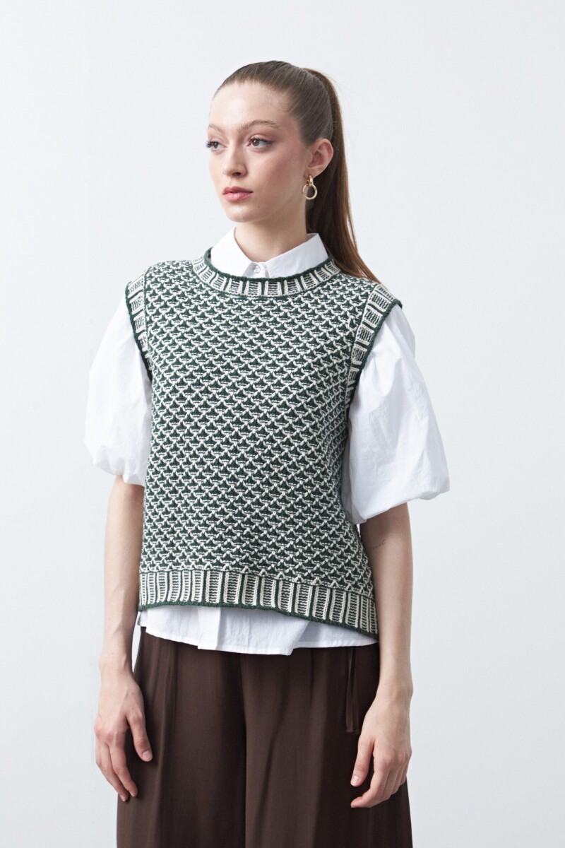 CHALECO ADELA Verde Botella