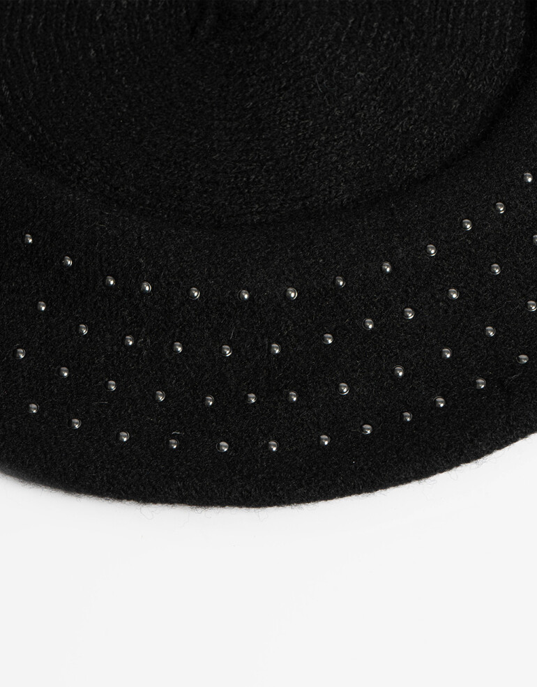 Boinas Boina Con Tachas - Negro