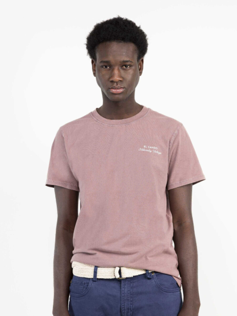 Camiseta Tinte Natural - Rosa 