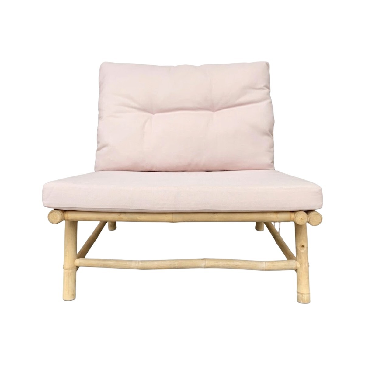 SILLA BAMBU C/ALMOHADON BEIGE 78X76X76CM 