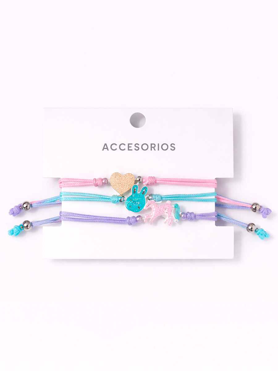 PULSERA PACK X3 - MULTICOLOR 