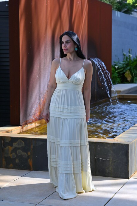 Vestido largo Aisha Amarillo manteca