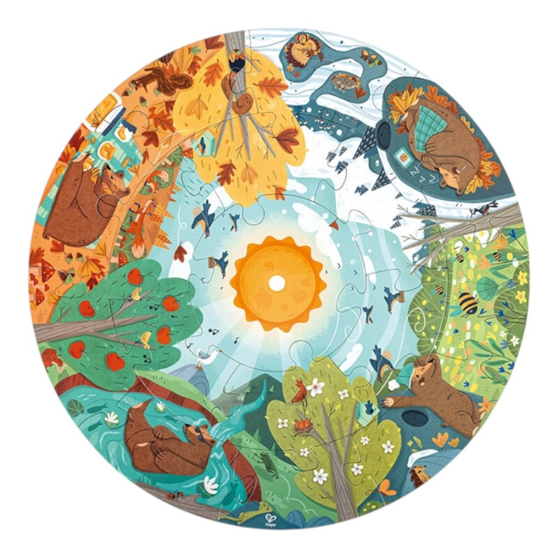 Puzzle Redondo Cuatro Estaciones Hape Puzzle Redondo Cuatro Estaciones Hape