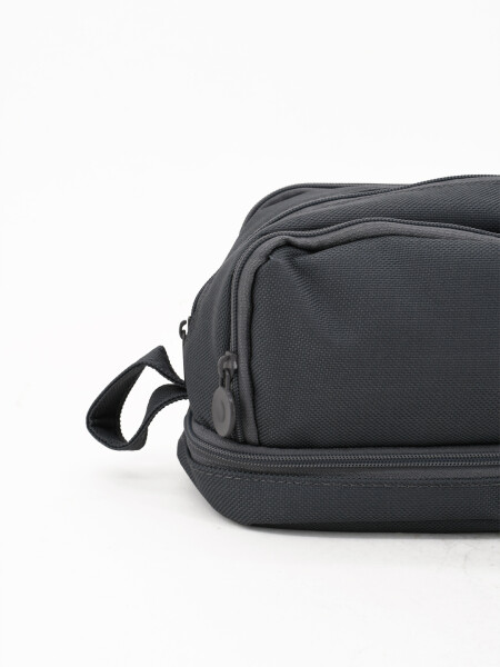 CARTUCHERA GRIS DOBLE CIERRE GRIS