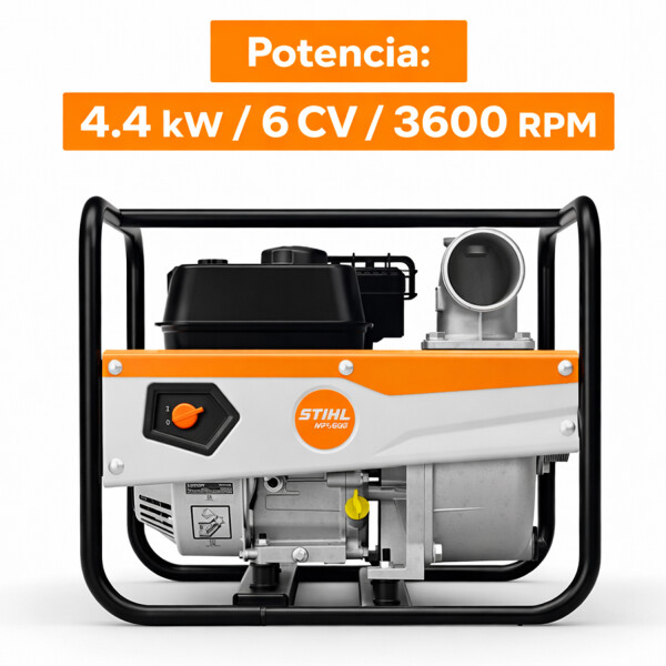 Bomba De Agua Sthil Wp600 4.4 Kw 212 Cc BOMBA AGUA STHIL WP600 4458