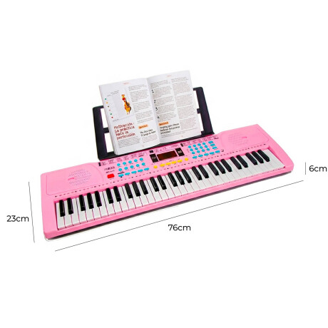 Órgano Musical Teclado Piano 61 Teclas Mozart Español Rosa