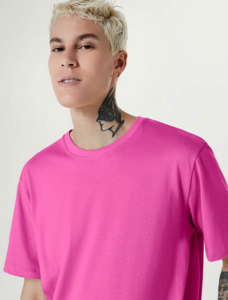 CAMISETA BÁSICA UNISSEX FUCSIA