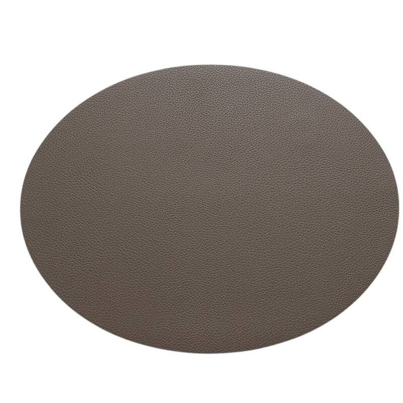 INDIVIDUAL PVC SIMIL CUERO OVAL CAFÉ 43X33CMS INDIVIDUAL PVC SIMIL CUERO OVAL CAFÉ 43X33CMS