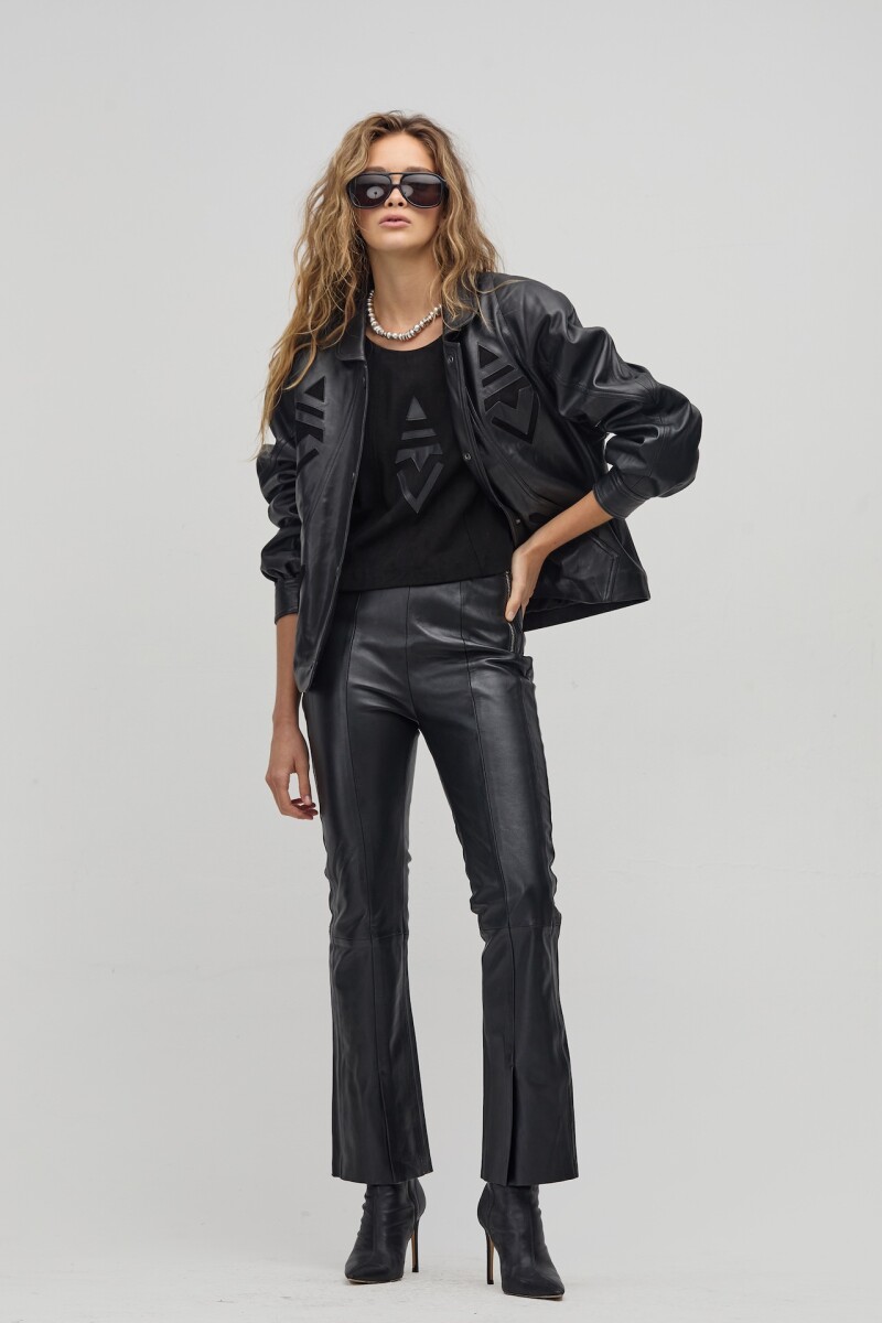 Pantalón Tori en Cuero Negro