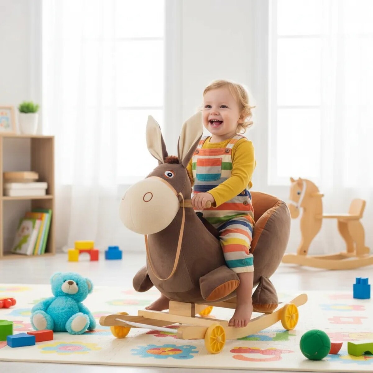 Balancin Mecedor buggy 2 en 1 animales - burro 