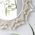 Espejo Redondo Tejido En Macrame 40CM Beige Espejo Redondo Tejido En Macrame 40CM Beige