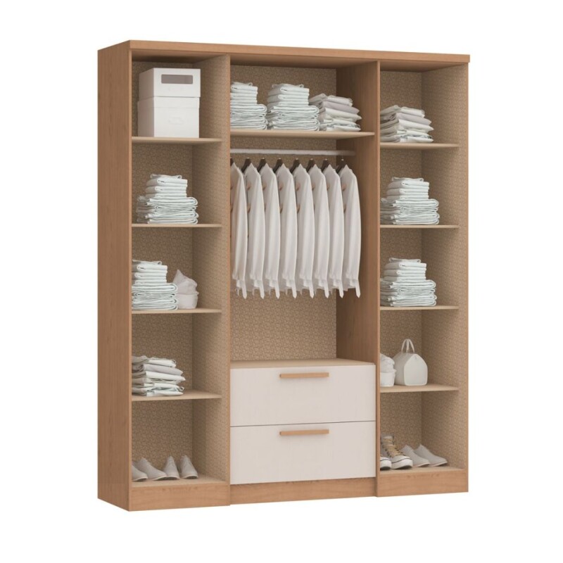 Ropero Aspen 4 Puertas 2 Cajones Angelin/Blanc Ropero Aspen 4 Puertas 2 Cajones Angelin/Blanc