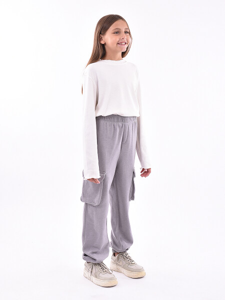 PANTALON CARGO BELISA GRIS OSCURO