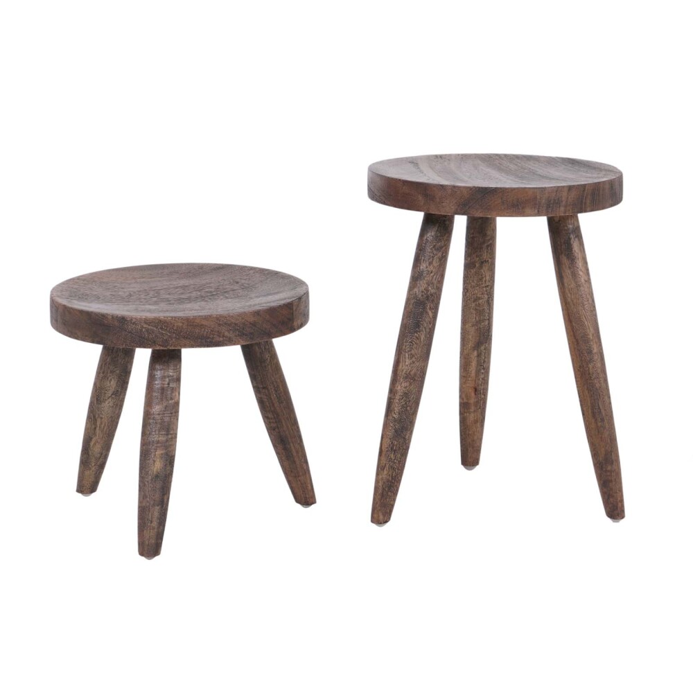 MESAS LATERALES MADERA NATURAL-BEIGE CAJU NATURAL