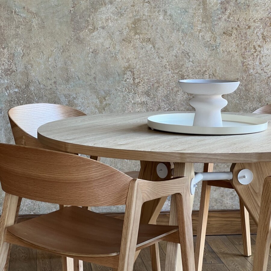 Mesa de comedor Gueridon 120 cm Blanco