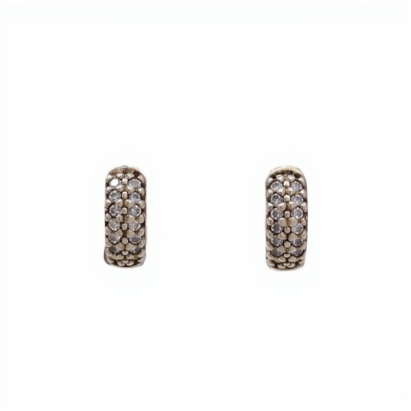 Caravanas Aro-Plata 925-Piedra zirconia-CA3023 conpiedra