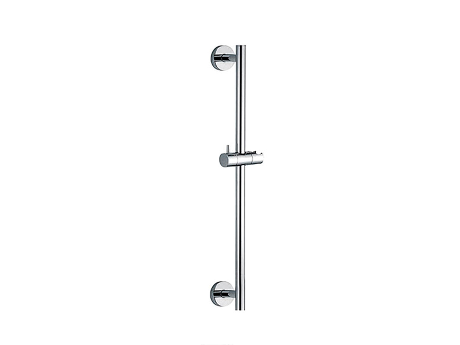 Barral De Ducha Metal Deslizante Brillo Cromo 70Cm Acero 